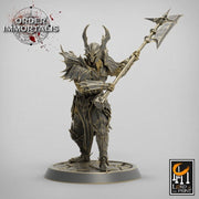 Fighter Halberd Polearm master, Oathbreaker Paladin,  Unpainted Miniature | 28mm, 32mm,75mm Scales | Dungeons and Dragons | Pathfinder | - Only-Games