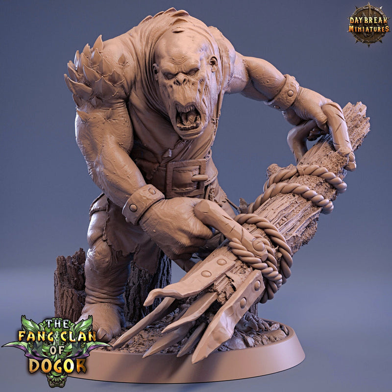 Oger, Troll Unpainted mini | 28mm & 32mm Scale 75mm,100mm Tall | Dungeons and Dragons| Pathfinder Oger| Daybreak Miniatures | Tabletop RPG | - Only-Games