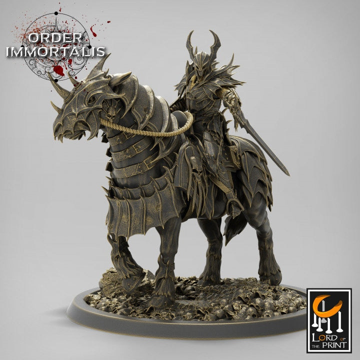 Oathbreaker Paladin Chaos Knight Mounted Cavalry | Set or Individual minis  | Dungeons and Dragons 5e  | 28mm,32mm,75mm Scale | Pathfinder | - Only-Games
