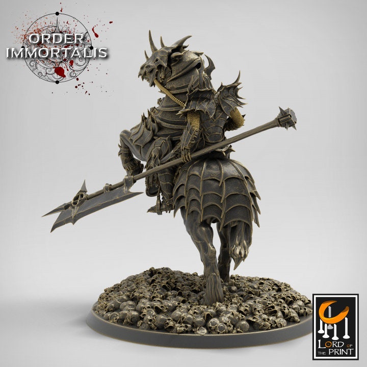 Oathbreaker Paladin Chaos Knight Mounted Cavalry | Set or Individual minis  | Dungeons and Dragons 5e  | 28mm,32mm,75mm Scale | Pathfinder | - Only-Games