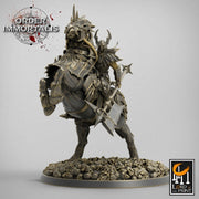 Oathbreaker Paladin Chaos Knight Mounted Cavalry | Set or Individual minis  | Dungeons and Dragons 5e  | 28mm,32mm,75mm Scale | Pathfinder | - Only-Games