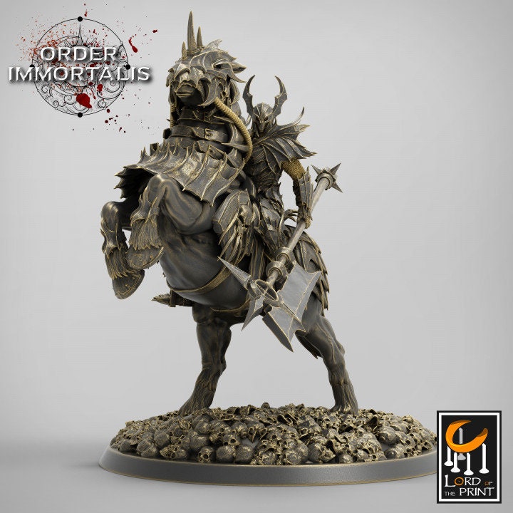 Oathbreaker Paladin Chaos Knight Mounted Cavalry | Set or Individual minis  | Dungeons and Dragons 5e  | 28mm,32mm,75mm Scale | Pathfinder | - Only-Games