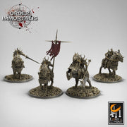 Oathbreaker Paladin Chaos Knight Mounted Cavalry | Set or Individual minis  | Dungeons and Dragons 5e  | 28mm,32mm,75mm Scale | Pathfinder | - Only-Games
