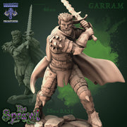 Half-Orc Male Fighter Ranger NPC or PC | 28mm, 32mm, 75mm Scale Resin Miniature |Dungeons and Dragons | Garram | Mammoth Factory - Only-Games