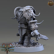 Luxodon Warrior Elephant Race  Scales: 28mm, 32mm,54mm,75mm | D&D 5e Megaboss | Dungeons and Dragons | Pathfinder | Daybreak Miniatures - Only-Games