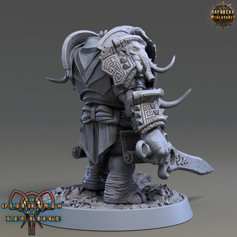 Luxodon Warrior Elephant Race  Scales: 28mm, 32mm,54mm,75mm | D&D 5e Megaboss | Dungeons and Dragons | Pathfinder | Daybreak Miniatures - Only-Games