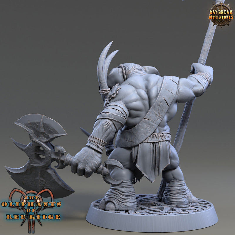 Luxodon Warrior Elephant Race  Scales: 28mm, 32mm,54mm,75mm | D&D 5e Megaboss | Dungeons and Dragons | Pathfinder | Daybreak Miniatures - Only-Games