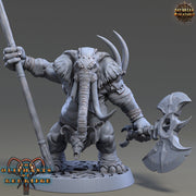 Luxodon Warrior Elephant Race  Scales: 28mm, 32mm,54mm,75mm | D&D 5e Megaboss | Dungeons and Dragons | Pathfinder | Daybreak Miniatures - Only-Games