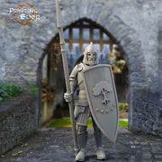 Fighter Soldier Spearman with shield  | 28mm Scale | 32mm Scale | 75mm Scale Pathfinder Figure | DnD 5e | The Printing Goes Ever on| - Only-Games
