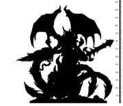 Greater Demon Lord - ArchDevil Resin Miniature|125mm TALL , 60mm, 80mm, 100mm (BASE Sizes) |  Nine Hells |Demon | Dungeons and Dragons | - Only-Games