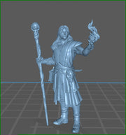 Male Elf Wizard Dragon Familiar, Warlock, Sorcerer|28mm|32mm |54mm|75mm,100mm Scale-Player Character Mini D&D 5e Pathfinder Figurine - Only-Games