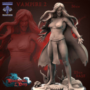 Sexy Female Vampire | 28mm, 32mm, 75mm Scale | Dungeons and Dragons 5e | Pathfinder | Strahd | Mammoth Factory - Only-Games