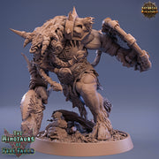 Minotaur Warrior War Chief | Scales: 28mm | 32mm | 75mm | D&D 5e Megaboss Beastmen| Dungeons and Dragons | Pathfinder | Daybreak Miniatures - Only-Games