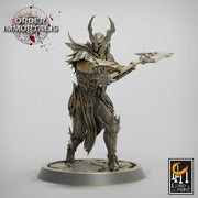 Fighter Halberd Polearm master, Oathbreaker Paladin,  Unpainted Miniature | 28mm, 32mm,75mm Scales | Dungeons and Dragons | Pathfinder | - Only-Games