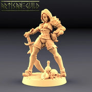 Rogue Assassin  Ranger Swords 2-Weapons Style | 28mm, 32mm, 75mm Scale Resin Miniature | Dungeons and Dragons | Artisan Guild - Only-Games
