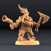 Dwarf Fighter Gunslinger  | Dungeons and Dragons D&D 5E | 28mm,32mm Scales | 54mm, 75mm TALL | Pathfinder Mini for Painting | Artisan Guild - Only-Games