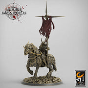 Oathbreaker Paladin Chaos Knight Mounted Cavalry | Set or Individual minis  | Dungeons and Dragons 5e  | 28mm,32mm,75mm Scale | Pathfinder | - Only-Games