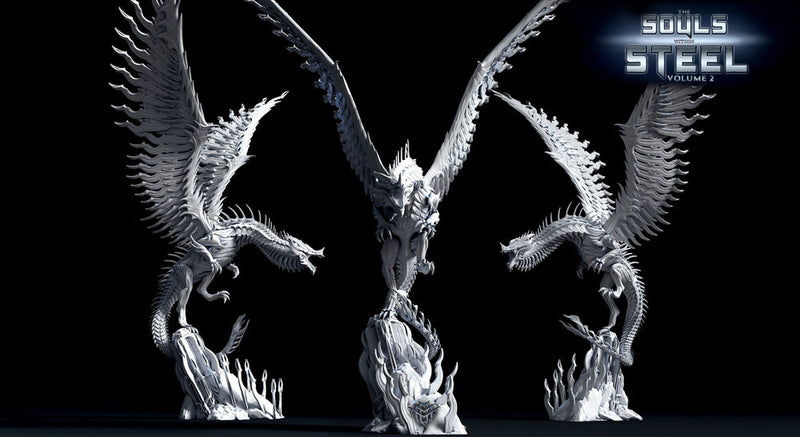 Chardalyn Dragon, Steel Dragon Construct  | Mature & Ancient sizes 300mm High | Figurine |Dungeons and Dragons 5e | Mini Monster Mayhem | - Only-Games