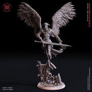 Fallen Angel | 28mm, 32mm, 75mm Scales | Angel demon Miniature | Dungeons and Dragons Miniatures | Pathfinder Miniatures | Flesh of Gods - Only-Games