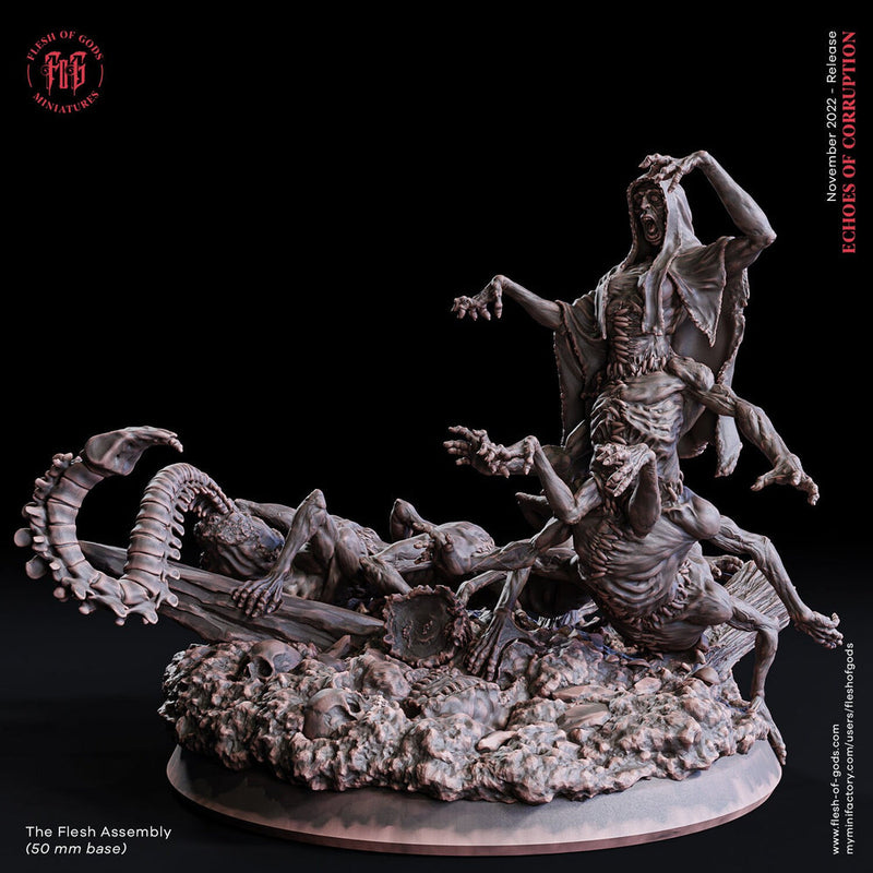 Soul Stitched Flesh Demon Monstrosity|28mm,32mm,54mm,75mm,100mm Scale-Boss Monster Mini - Minis-D&D 5e -Pathfinder  Figurine | Flesh of Gods - Only-Games