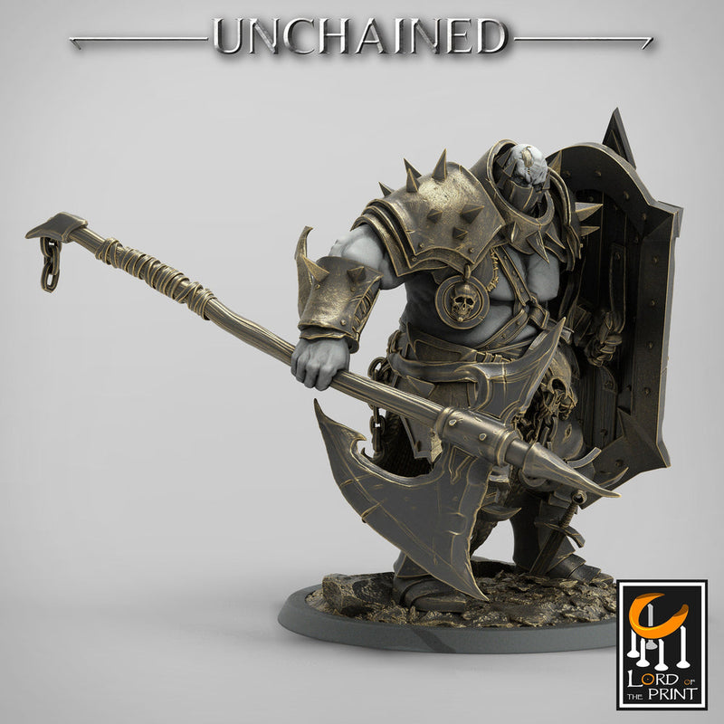 Heavy Chaos Knight Army |Oathbreaker Paladin, Great Axe and Shield |28mm,32mm,54mm, 75mm , 100mm scale Tall|Dungeons and Dragons |Pathfinder - Only-Games