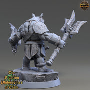 Rhinokin, Rhino-folk Warrior  Scales: 28mm, 32mm,54mm,75mm | D&D 5e Megaboss | Dungeons and Dragons | Pathfinder | Daybreak Miniatures - Only-Games