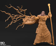 Human Male Wizard Lightning Bolt Spell | Resin Figure| 28mm, 32mm,75mm Scales, 100mm Tall| Dungeons and Dragons | Pathfinder | Battle Wizard - Only-Games