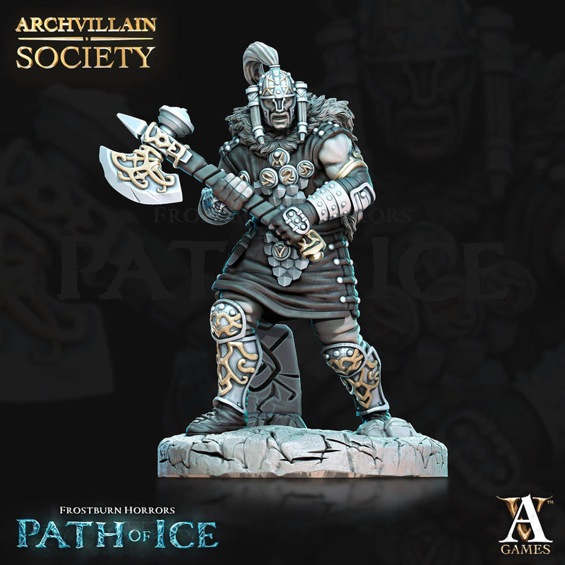 Human Male Fighter Barbarian Adventurer PC or NPC | 28mm, 32mm, 75mm Scales | Dungeons and Dragons | Pathfinder | - Only-Games