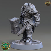 Oath of  Devotion Paladin Unpainted  | 28mm, 32mm, 54mm, 75mm Scales | 100mm Tall | Dungeons and Dragons | Pathfinder | Daybreak Miniatures - Only-Games