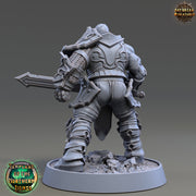 Oath Breaker Paladin, Fighter  | 28mm, 32mm, 54mm, 75mm Scales | 100mm Tall | Dungeons and Dragons | Pathfinder | Daybreak Miniatures - Only-Games