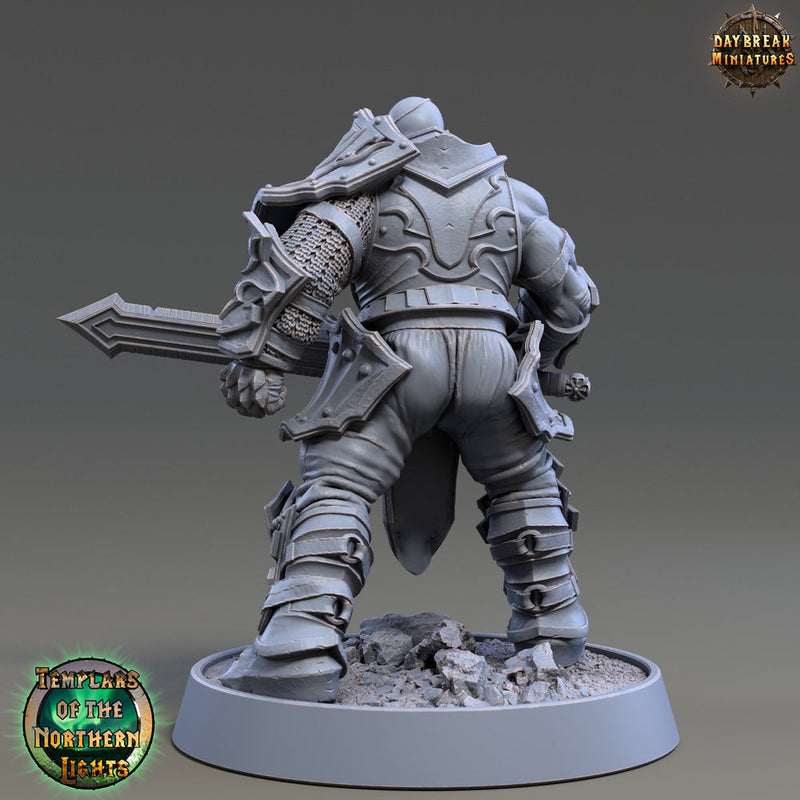 Oath Breaker Paladin, Fighter  | 28mm, 32mm, 54mm, 75mm Scales | 100mm Tall | Dungeons and Dragons | Pathfinder | Daybreak Miniatures - Only-Games