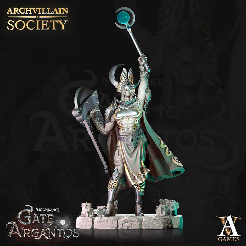 Cleric Paladin with Shield PC/NPC | Unpainted Resin Miniature | 28mm, 32mm, 75mm Scales | Dungeons and Dragons | Pathfinder | DnD - Only-Games