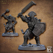 Warforged Paladin, Fighter , Cleric PC NPC  | 28mm, 32mm, 75mm Scale Resin Miniature | Dungeons and Dragons | Auron | Artisan Guild - Only-Games