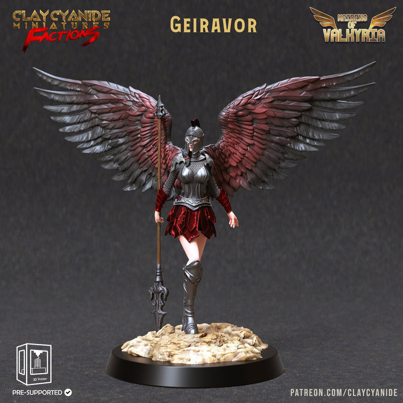 Female Valkyrie Angel Celestial Paladin of Vengeance | 28mm, 32mm, 75mm Scales | Dungeons and Dragons 5e | Pathfinder | Archvillain Games - Only-Games