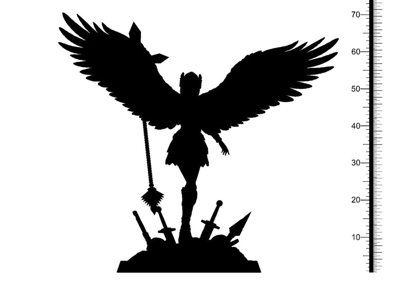 Female Valkyrie Angel Celestial Paladin of Vengeance | 28mm, 32mm, 75mm Scales | Dungeons and Dragons 5e | Pathfinder | Archvillain Games - Only-Games