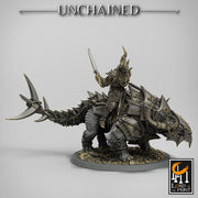 Chaos Knight on Armored Muscular Beast, Oathbreaker Paladin |  Dungeons and Dragons 5e  | 28mm,32mm,54mm,75mm Scale| Pathfinder | - Only-Games