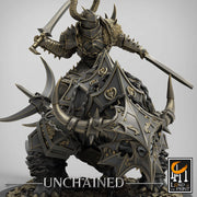 Chaos Knight on Armored Muscular Beast, Oathbreaker Paladin |  Dungeons and Dragons 5e  | 28mm,32mm,54mm,75mm Scale| Pathfinder | - Only-Games