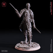 Human Rogue Thief Assassin PC / NPC | 28mm, 32mm,54mm, 75mm, 100mm Scale Resin Miniature | Dungeons and Dragons | Flesh of Gods - Only-Games