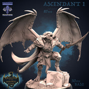 Dragonborn Winged Paladin with Sword | 28mm,32mm,54mm,75mm Scale |Resin Miniature | Dungeons and Dragons D&D 5e  | Pathfinder |Flesh of Gods - Only-Games