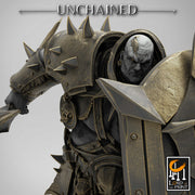 Heavy Chaos Knight Army | Oathbreaker Paladin, Sword and Shield | 28mm, 32mm,75mm Scales, 100mm Tall | Dungeons and Dragons | Pathfinder | - Only-Games