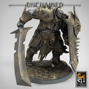 Heavy Chaos Knight Army | Oathbreaker Paladin, Sword and Shield | 28mm, 32mm,75mm Scales, 100mm Tall | Dungeons and Dragons | Pathfinder | - Only-Games