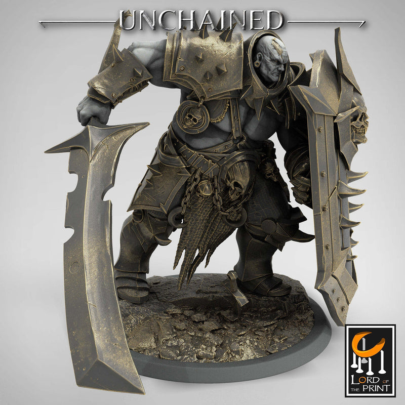 Heavy Chaos Knight Army | Oathbreaker Paladin, Sword and Shield | 28mm, 32mm,75mm Scales, 100mm Tall | Dungeons and Dragons | Pathfinder | - Only-Games