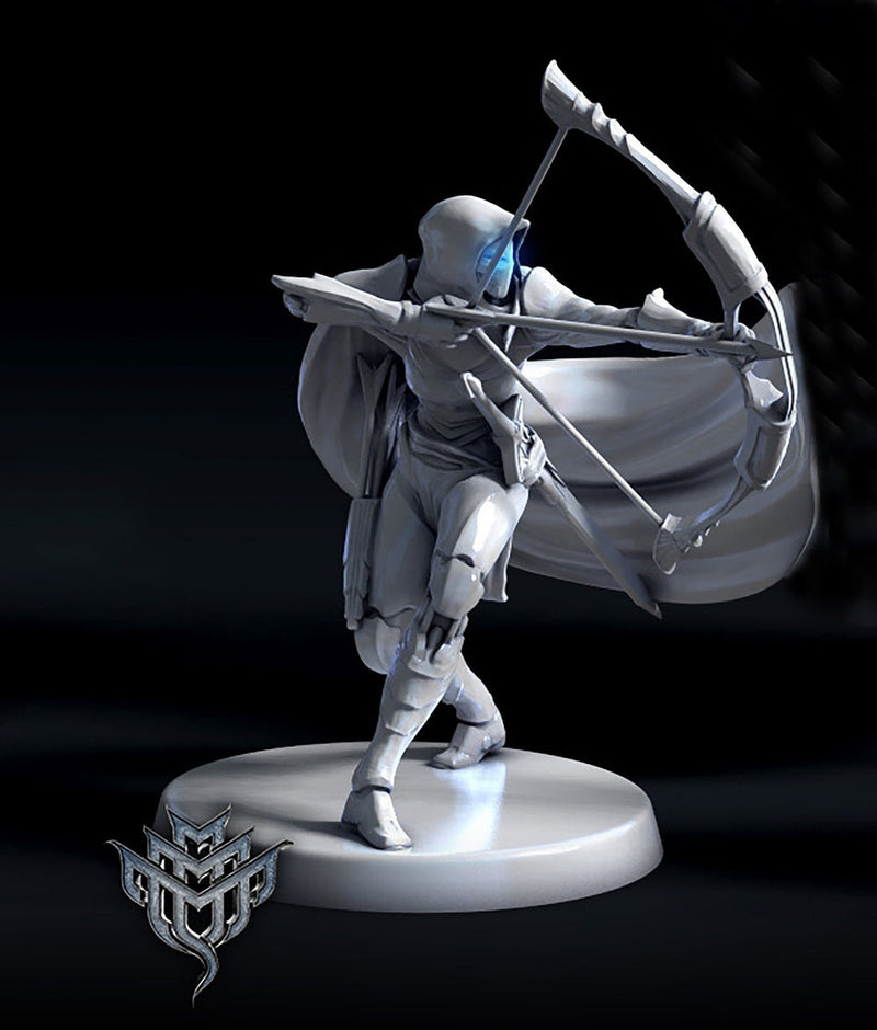 Warforged Ranger Fighter PC NPC , Nimblewright Construct | 28mm, 32mm,54mm 75mm, 100mm Scale | D and D | Pathfinder | Mini Monster Mayhem - Only-Games