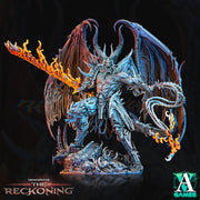 Galactic Demon Devil Lord Amaros Pit Fiend | 140mm, 112mm, 64mm Tall | 3d printed | Dungeons and Dragons | Archvillain Games Sci-Fi - Only-Games
