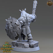 Rhinokin, Rhino-folk Warrior  Scales: 28mm, 32mm,54mm,75mm | D&D 5e Megaboss | Dungeons and Dragons | Pathfinder | Daybreak Miniatures - Only-Games