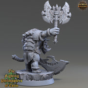 Rhinokin, Rhino-folk Warrior  Scales: 28mm, 32mm,54mm,75mm | D&D 5e Megaboss | Dungeons and Dragons | Pathfinder | Daybreak Miniatures - Only-Games