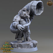 Rhinokin, Rhino-folk Warrior  Scales: 28mm, 32mm,54mm,75mm | D&D 5e Megaboss | Dungeons and Dragons | Pathfinder | Daybreak Miniatures - Only-Games