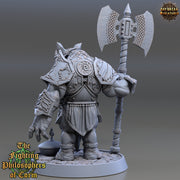 Rhinokin, Rhino-folk Warrior  Scales: 28mm, 32mm,54mm,75mm | D&D 5e Megaboss | Dungeons and Dragons | Pathfinder | Daybreak Miniatures - Only-Games