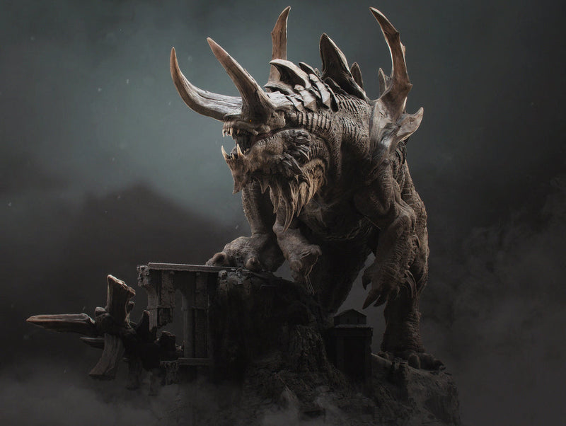 Titan Tarrasque (NEW)  Lord of The Print | Gargantuan Monstrosity| 220mm Tall and longer, 165mm Base | Resin | Dungeons and Dragons | DnD 5e - Only-Games