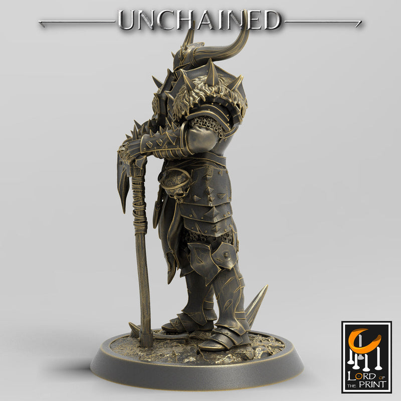 Fighter Great Axe, Light Soldier, Oathbreaker Paladin,  Unpainted Miniature | 28mm, 32mm,75mm Scales | Dungeons and Dragons | Pathfinder | - Only-Games
